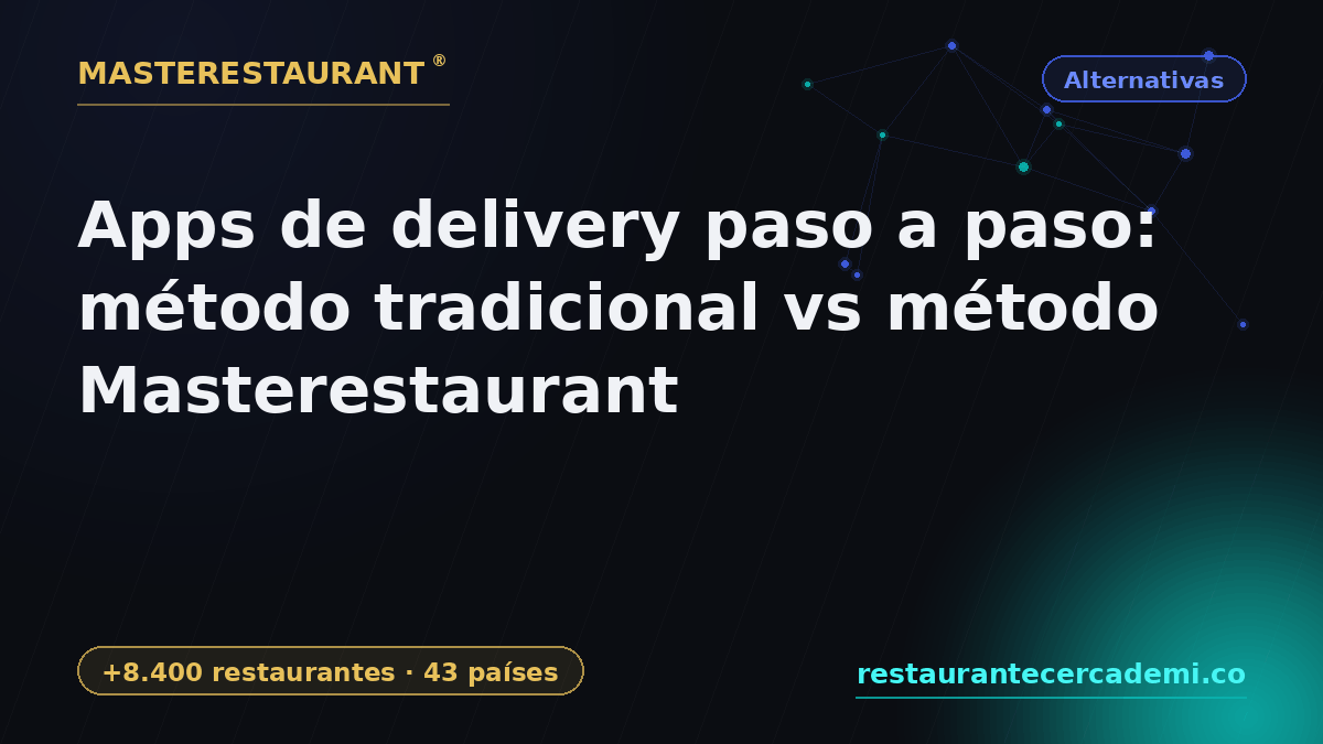 Apps de delivery paso a paso: traditional method vs Masterestaurant method — Masterestaurant