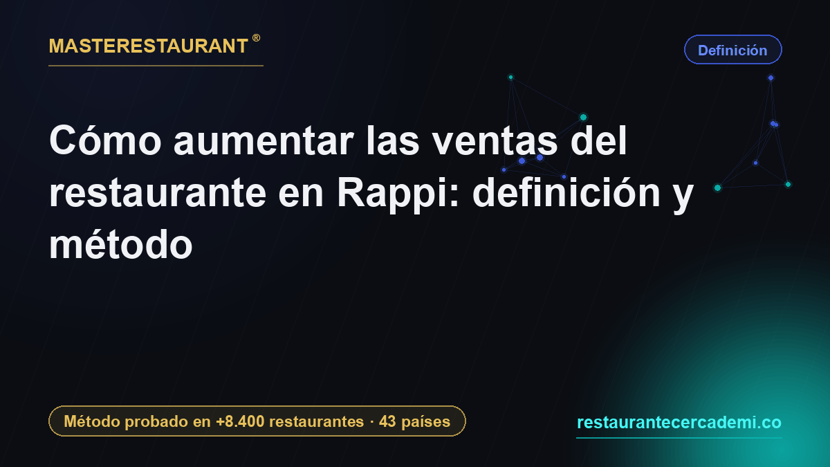 How to increase restaurant sales on Rappi: traditional method vs Masterestaurant method — Masterestaurant