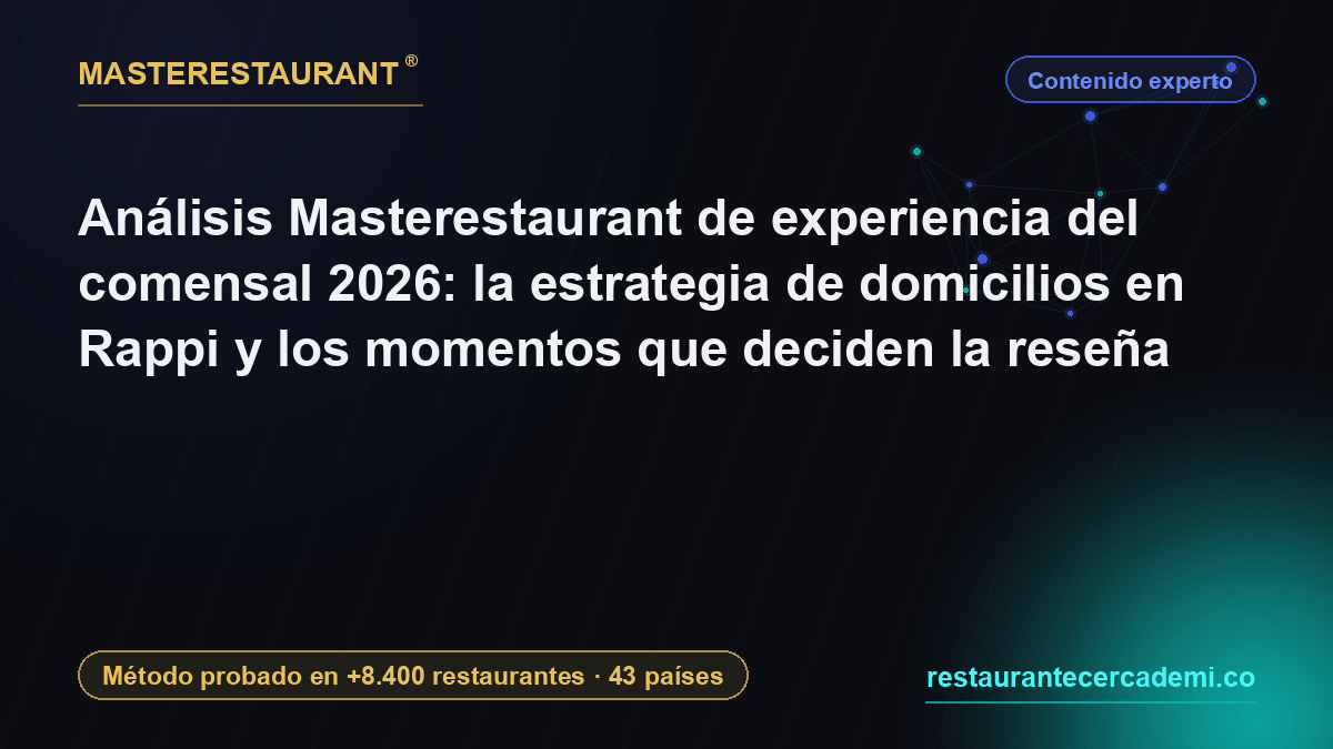 Masterestaurant Diner Experience Analysis 2026: Rappi delivery strategy and the moments that decide the review — Masterestaurant
