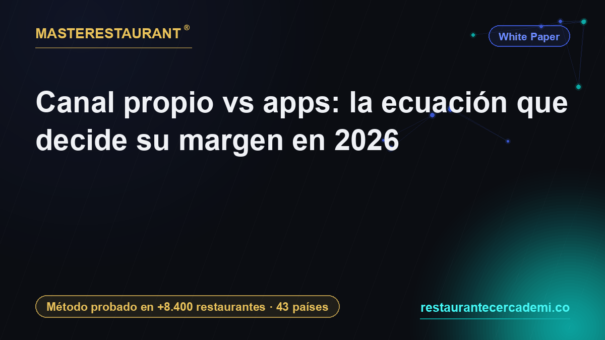 Canal propio vs apps: la ecuación que decide su margen en 2026 — Masterestaurant