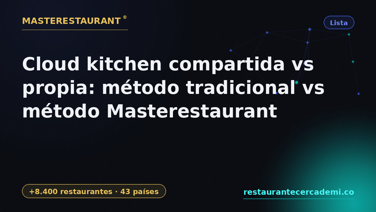 Shared vs own cloud kitchen: traditional method vs Masterestaurant method — Masterestaurant