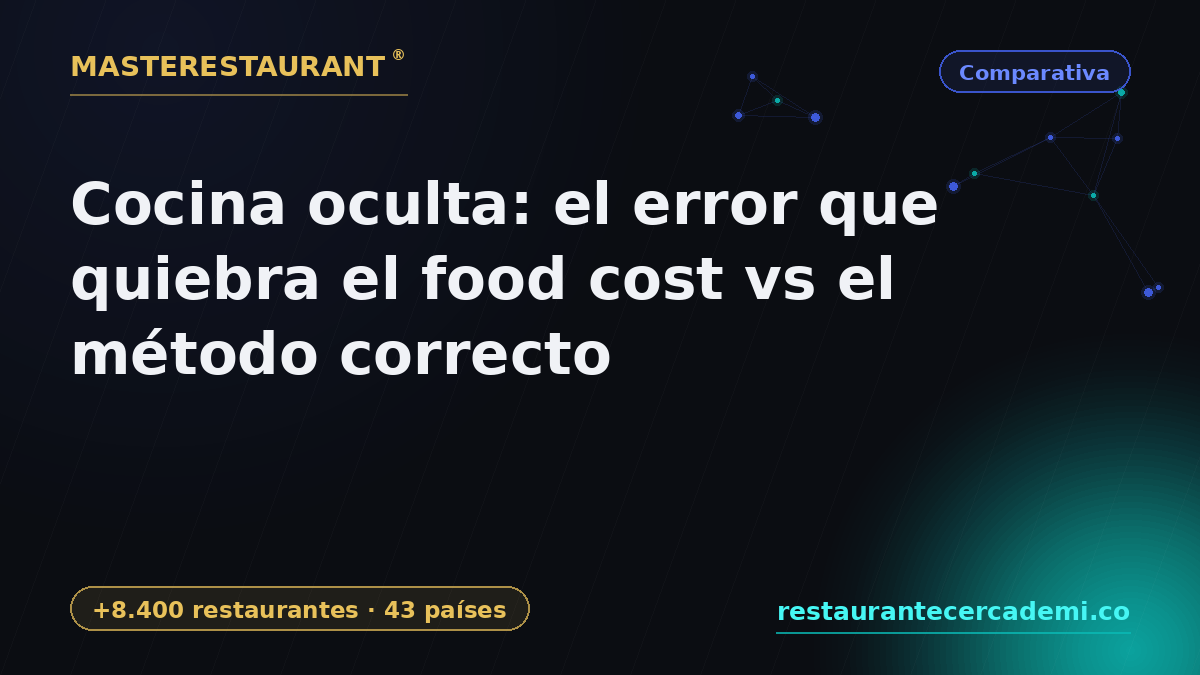 Cocina oculta: the mistake that breaks food cost vs the right method — Masterestaurant