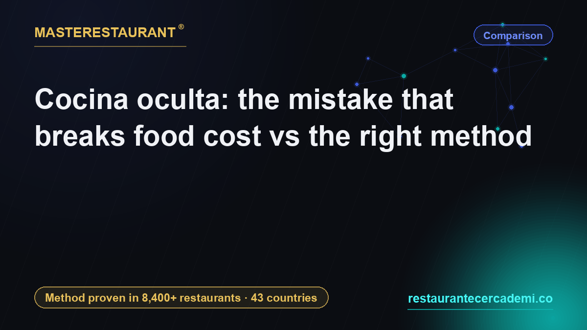Cocina oculta: the mistake that breaks food cost vs the right method — Masterestaurant