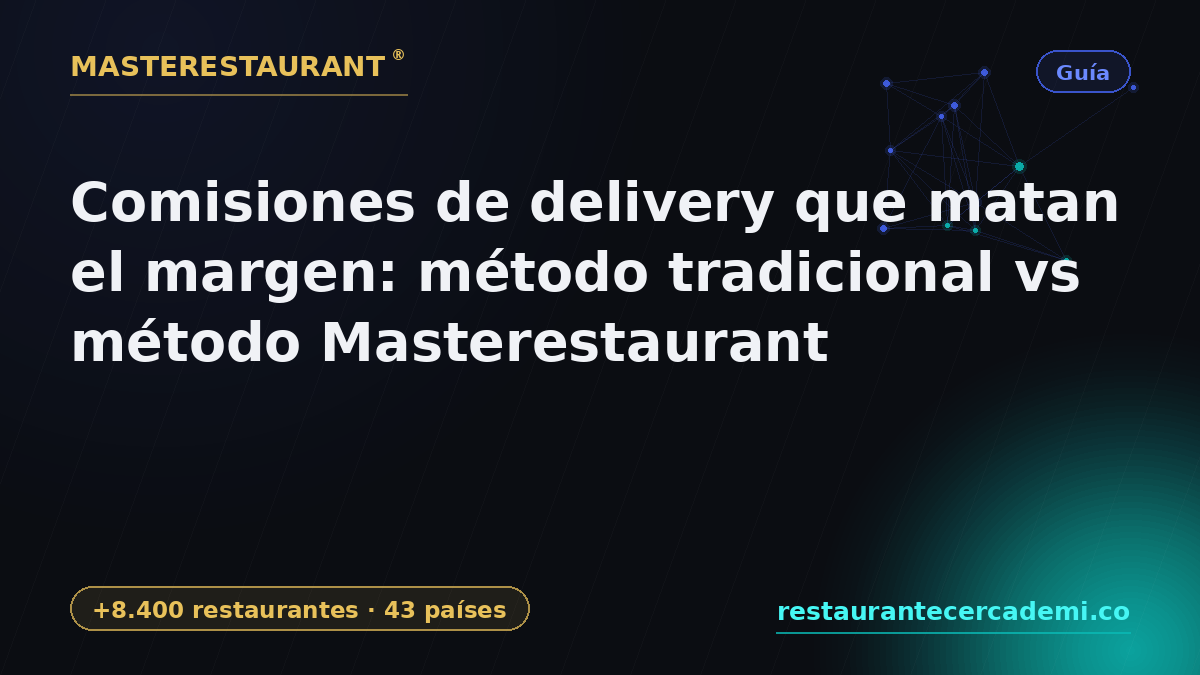 Delivery commissions killing your margin: traditional method vs Masterestaurant method — Masterestaurant