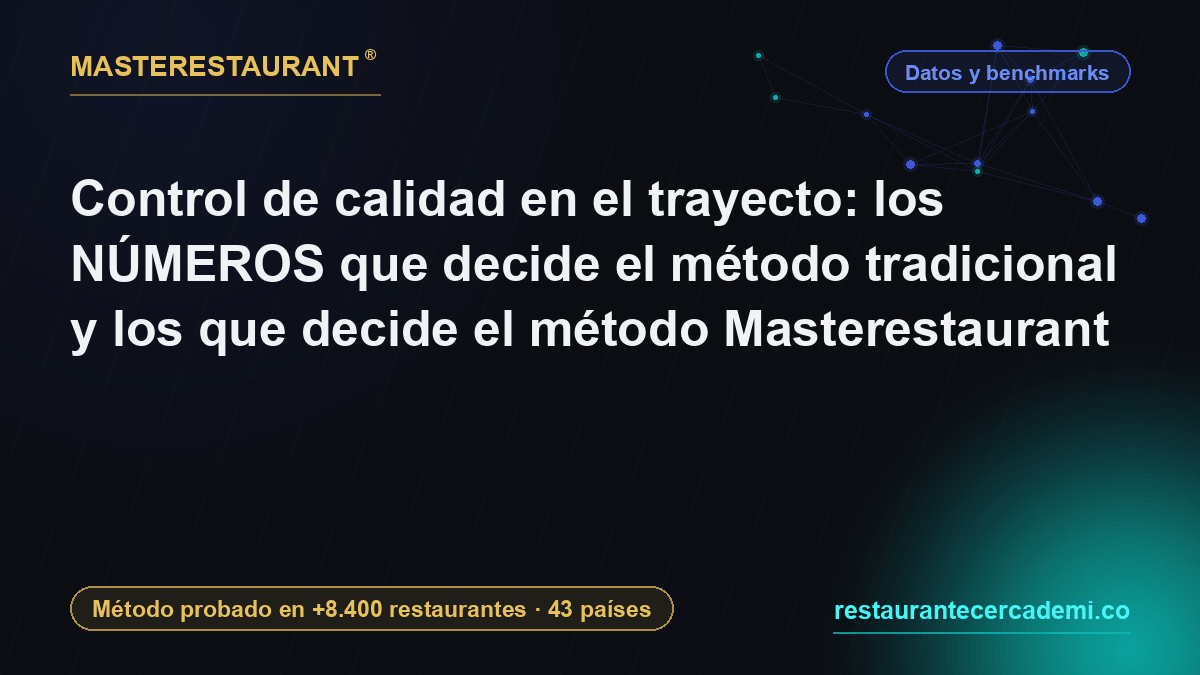 Control de calidad en el trayecto: los números que decide el método tradicional y los que decide el método Masterestaurant — Masterestaurant