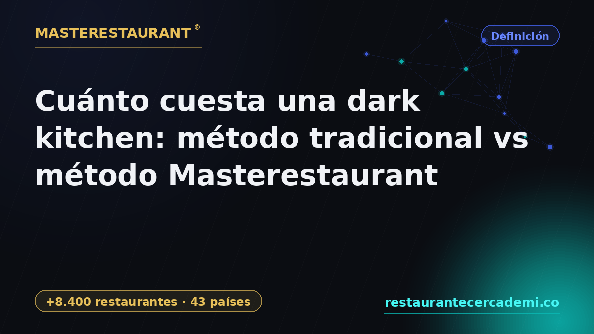 How Much Does a Dark Kitchen Cost: Traditional Method vs Masterestaurant Method — Masterestaurant