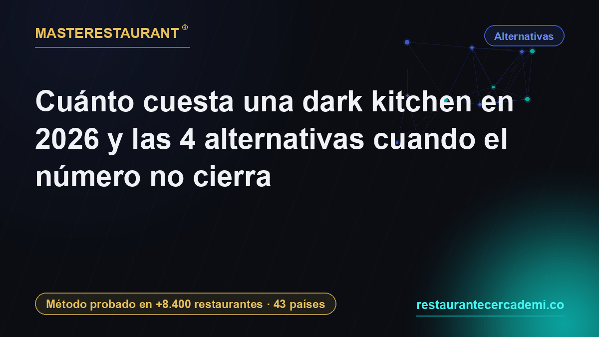 Cuánto cuesta una dark kitchen en 2026 y las 4 alternativas cuando el número no cierra — Masterestaurant