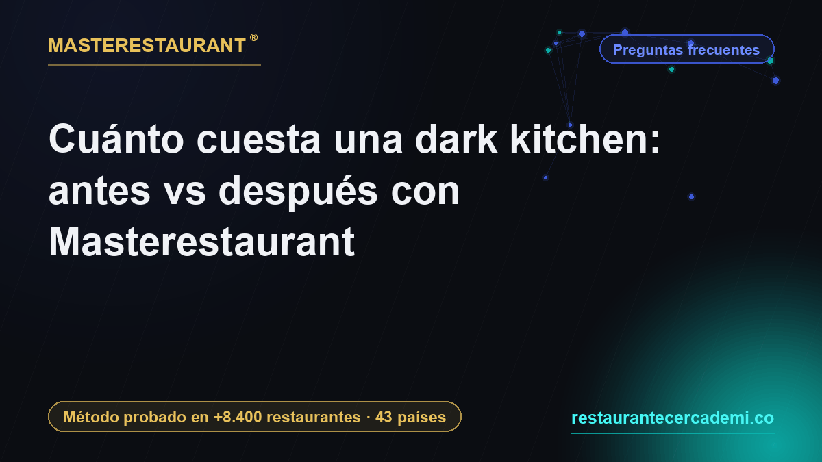 Cuánto cuesta una dark kitchen: antes vs después con Masterestaurant — Masterestaurant