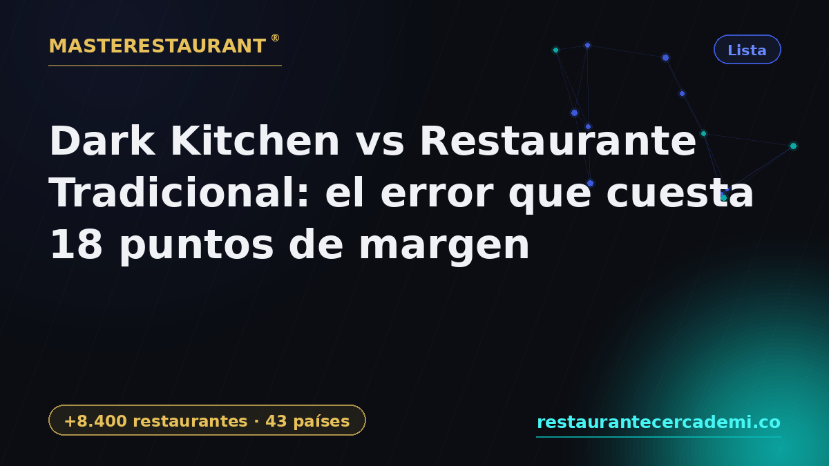 Dark Kitchen vs Traditional Restaurant: the mistake that costs 18 margin points — Masterestaurant