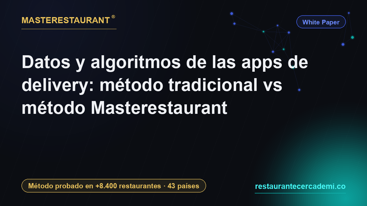 Datos y algoritmos de las apps de delivery: método tradicional vs método Masterestaurant — Masterestaurant
