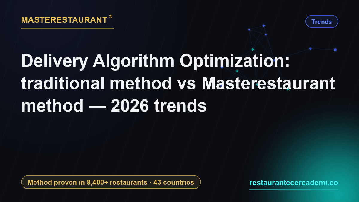 Delivery Algorithm Optimization: traditional method vs Masterestaurant method — 2026 trends — Masterestaurant
