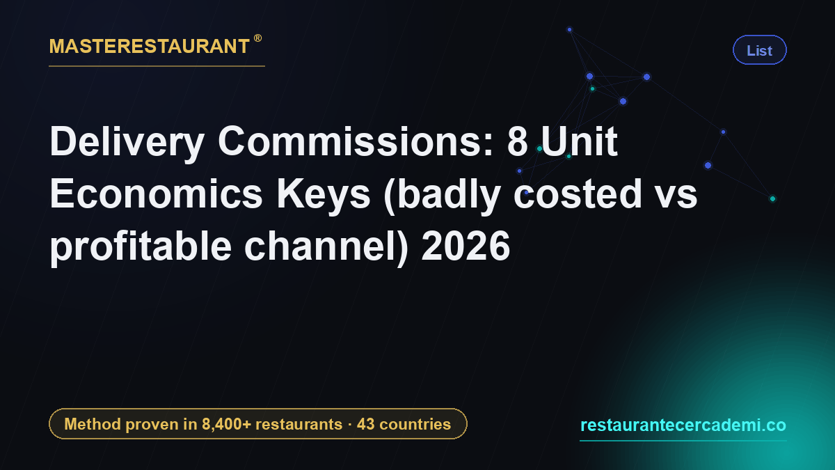 Delivery Commissions: 8 Unit Economics Keys (badly costed vs profitable channel) 2026 — Masterestaurant