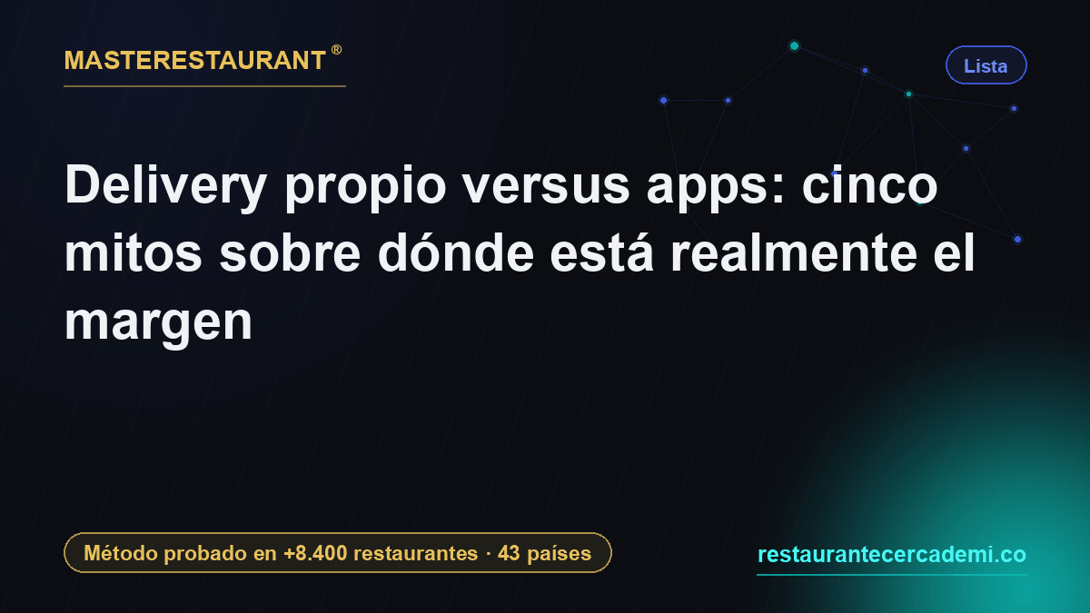 Own delivery versus apps: five myths about where the real margin actually is — Masterestaurant
