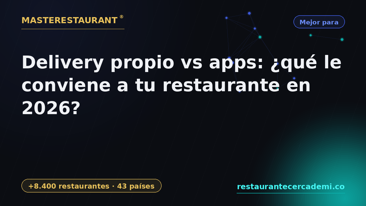Delivery propio vs apps en restaurantes: mito vs realidad 2026 — Masterestaurant