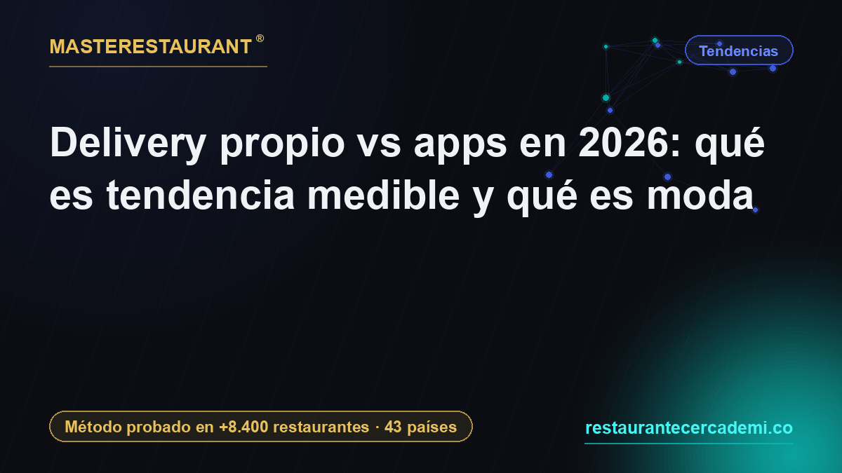 Delivery propio vs apps en 2026: qué es tendencia medible y qué es moda — Masterestaurant