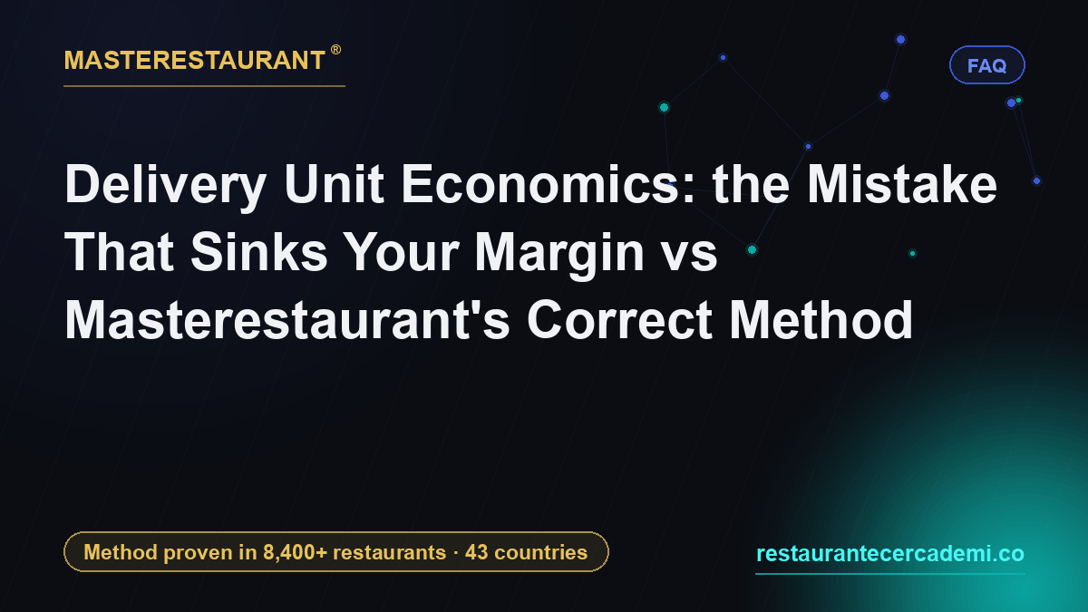 Delivery Unit Economics: the Mistake That Sinks Your Margin vs Masterestaurant's Correct Method — Masterestaurant