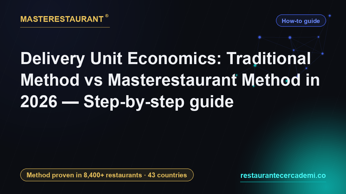 Delivery unit economics: traditional method vs Masterestaurant method — Step-by-step guide — Masterestaurant