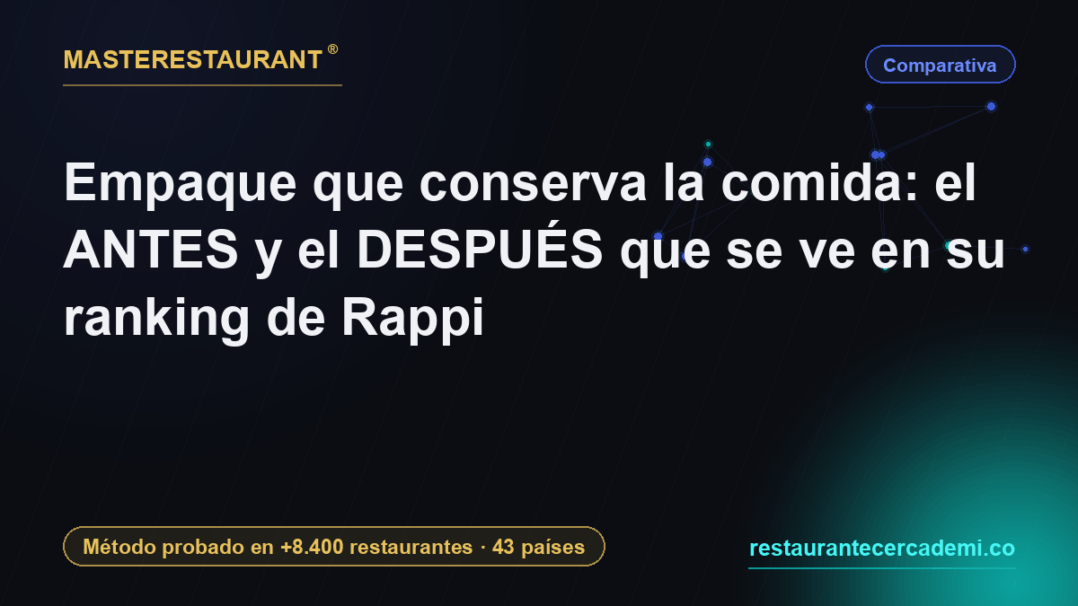 Empaque que conserva la comida: el antes y el después que se ve en su ranking de Rappi — Masterestaurant