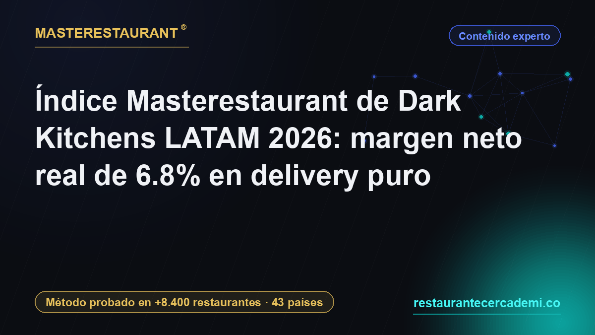 Índice Masterestaurant de Dark Kitchens LATAM 2026: margen neto real de 6.8% en delivery puro — Masterestaurant