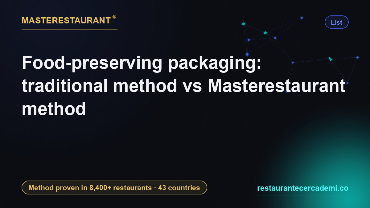 Food-preserving packaging: traditional method vs Masterestaurant method — Masterestaurant