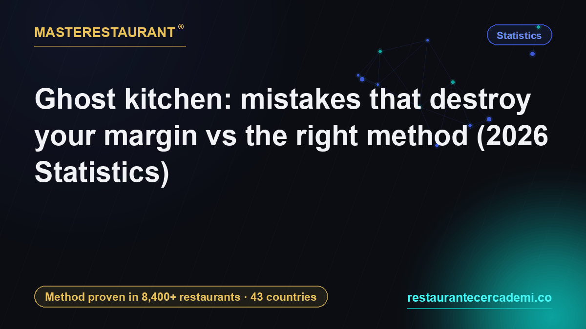 Ghost kitchen: mistakes that destroy your margin vs the right method (2026 Statistics) — Masterestaurant