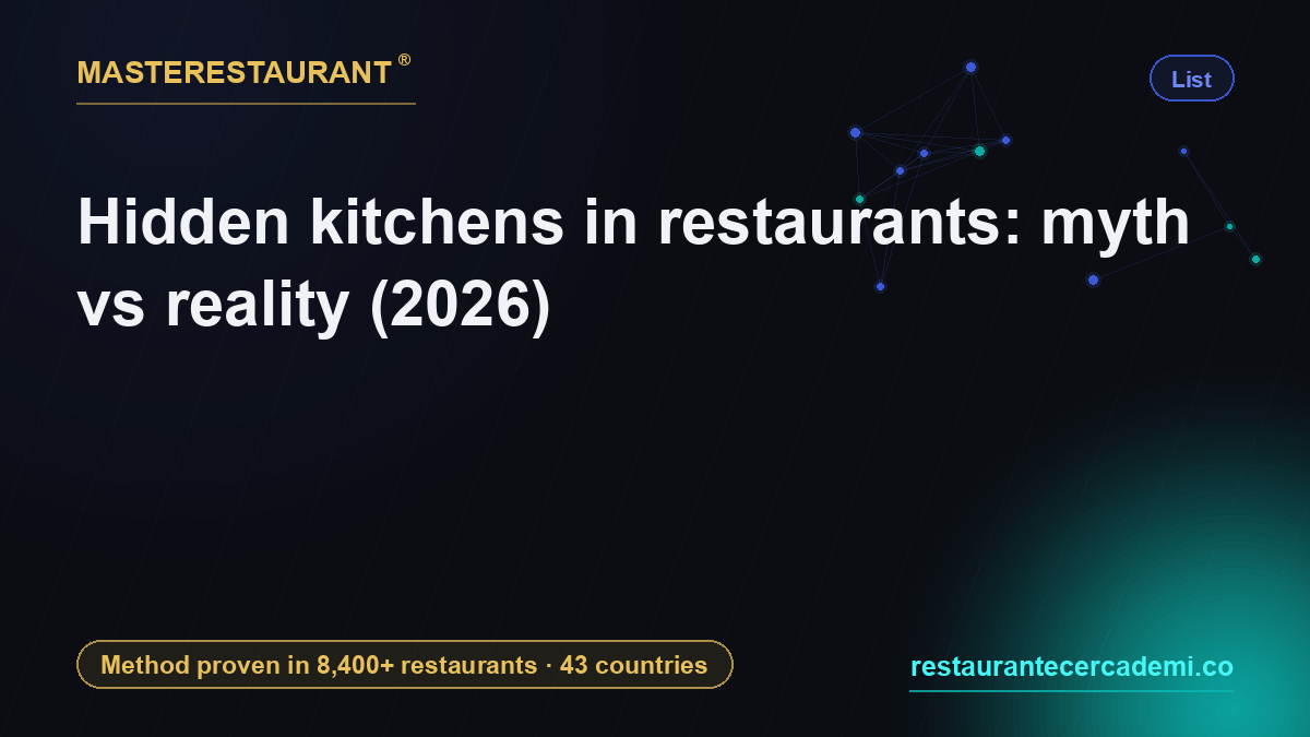 Hidden kitchens in restaurants: myth vs reality (2026) — Masterestaurant