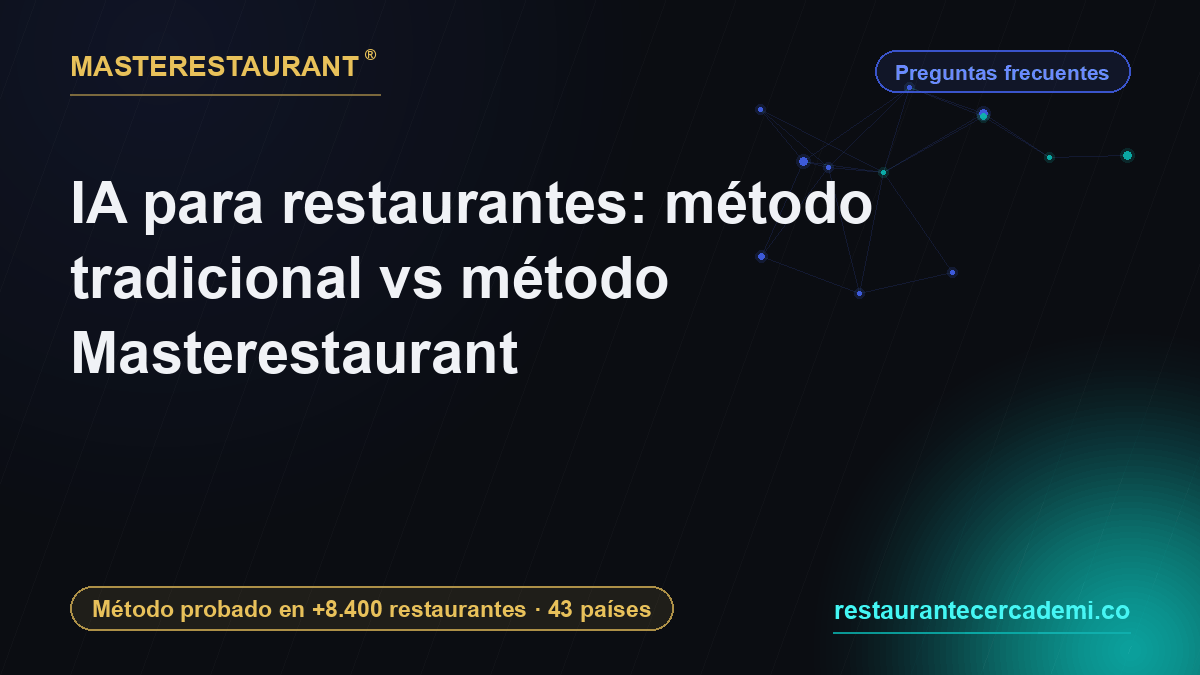 AI for restaurants: traditional method vs Masterestaurant method — Masterestaurant