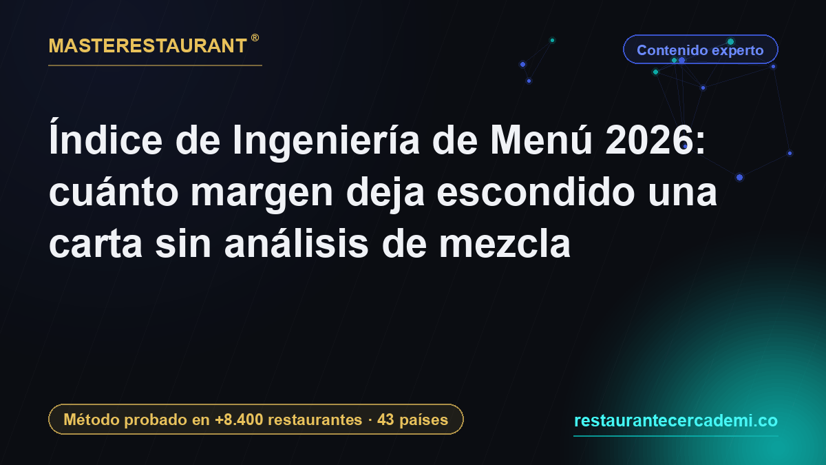 Índice de Ingeniería de Menú 2026: cuánto margen deja escondido una carta sin análisis de mezcla — Masterestaurant