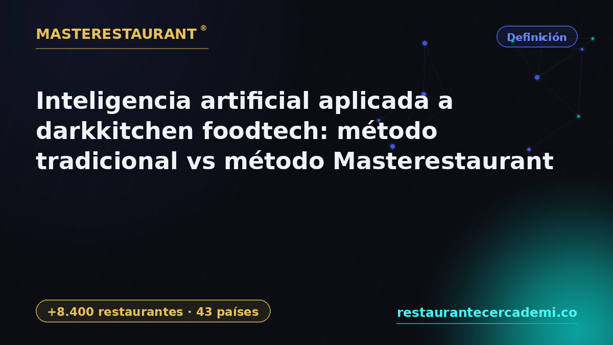 Artificial intelligence applied to dark kitchen foodtech: traditional method vs Masterestaurant method — Masterestaurant