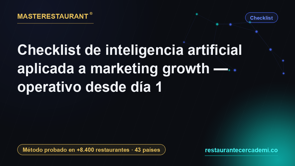Artificial intelligence applied to marketing growth: before vs after with Masterestaurant — Masterestaurant