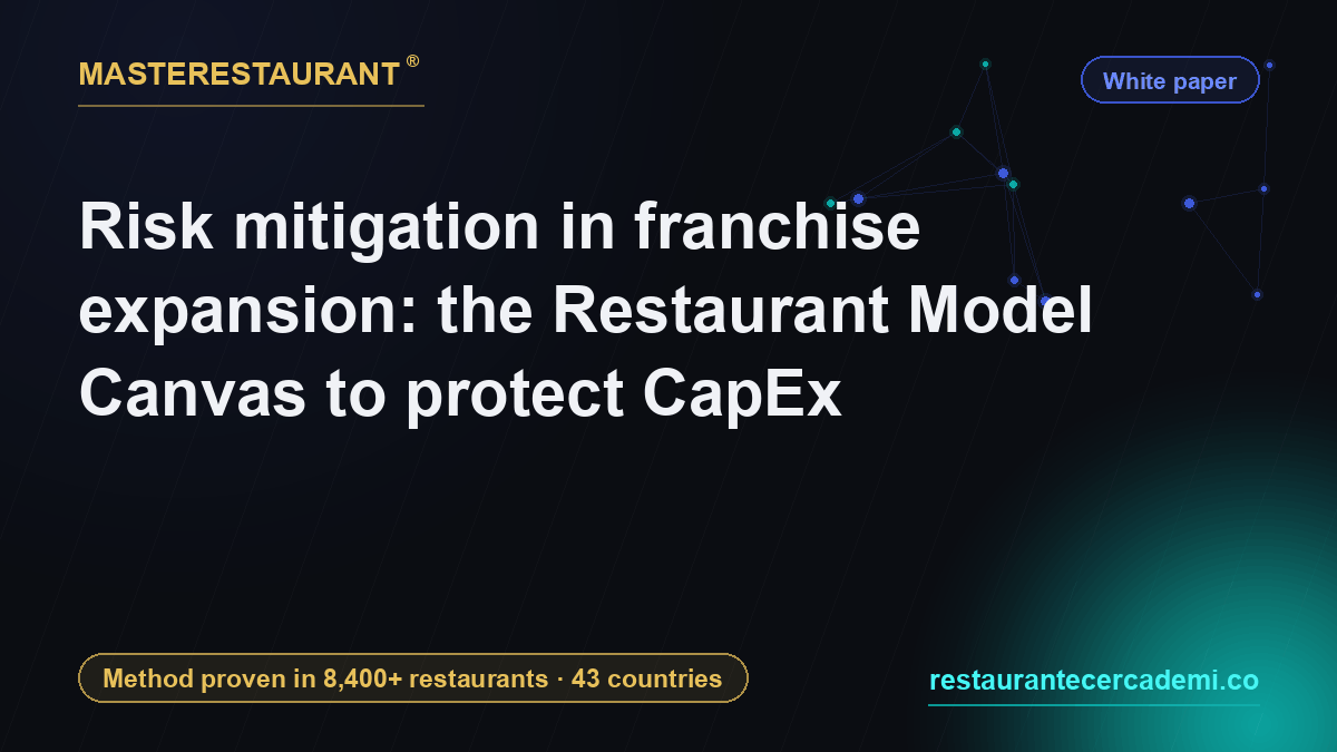 Risk mitigation in franchise expansion: the Restaurant Model Canvas to protect CapEx — Masterestaurant