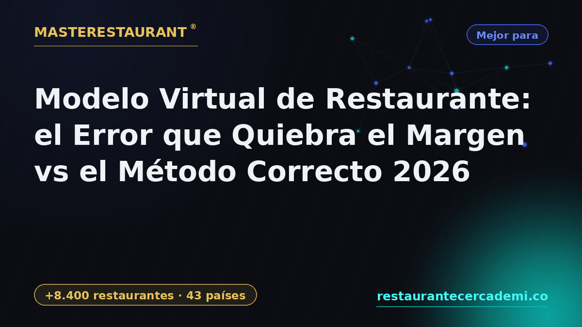 Virtual Restaurant Model: the Mistake That Kills Your Margin vs the Right Method 2026 — Masterestaurant
