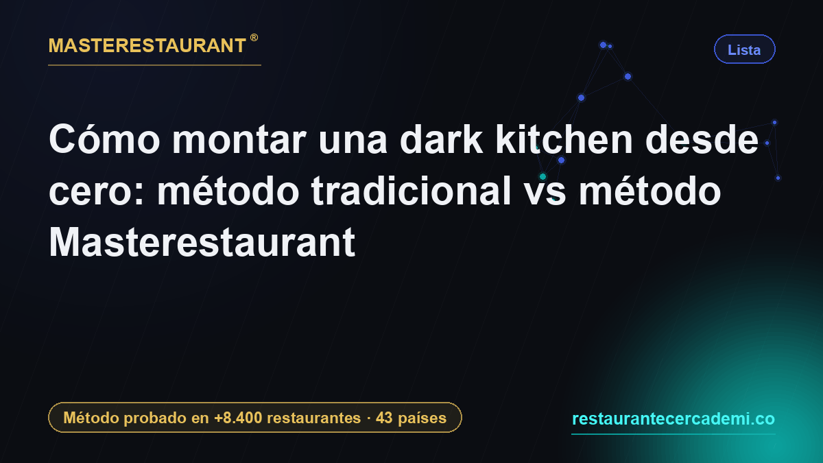 Cómo montar una dark kitchen desde cero: método tradicional vs método Masterestaurant — Masterestaurant