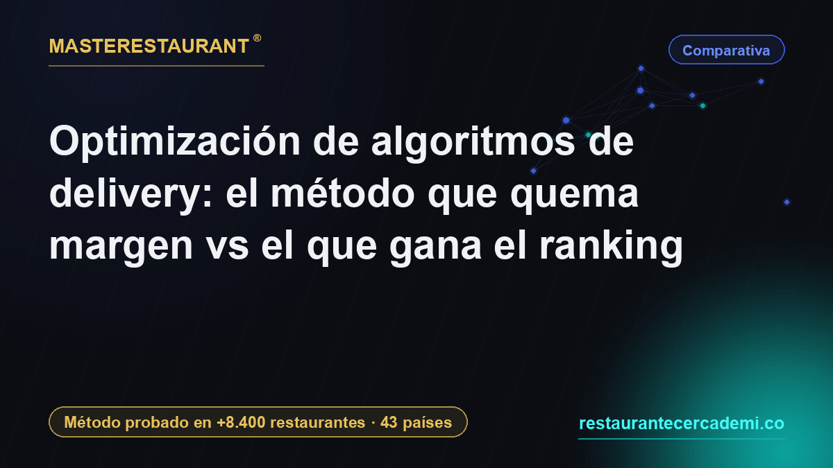 Delivery algorithm optimization: the method that burns margin vs the one that wins the ranking — Masterestaurant