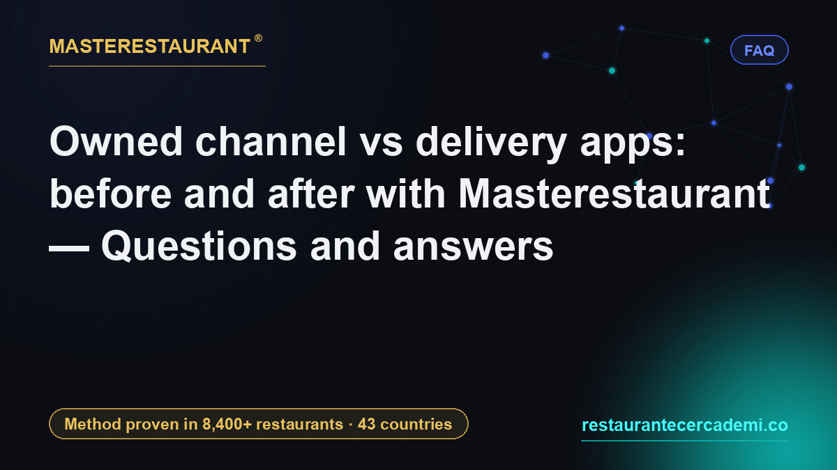 Owned channel vs delivery apps: before and after with Masterestaurant — Questions and answers — Masterestaurant