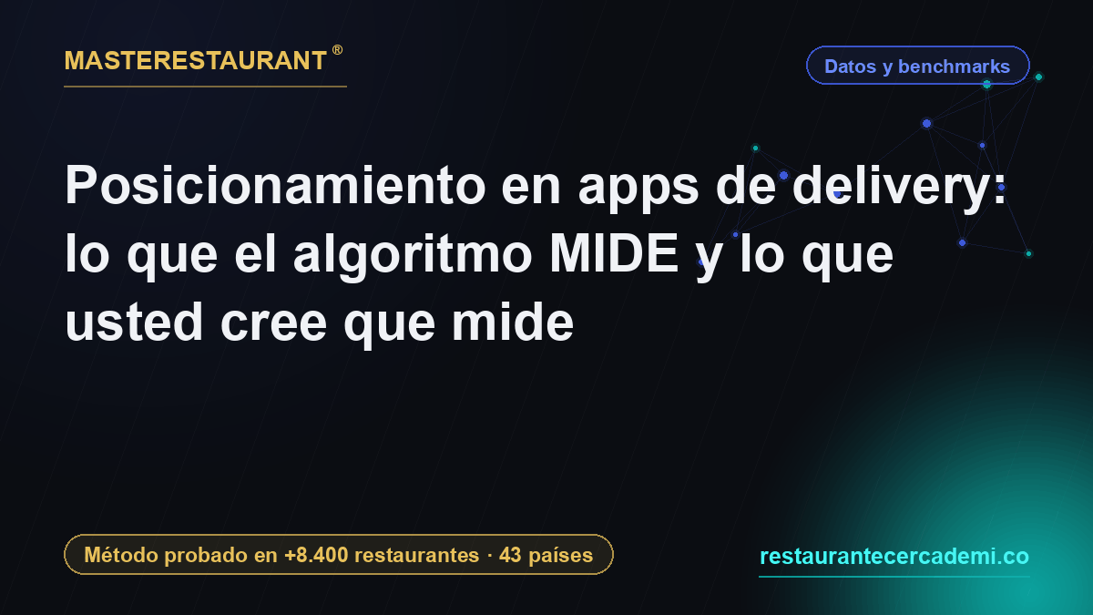 Delivery app ranking: what the algorithm MEASURES and what you think it measures — Masterestaurant