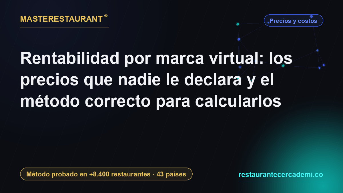 Rentabilidad por marca virtual: los precios que nadie le declara y el método correcto para calcularlos — Masterestaurant