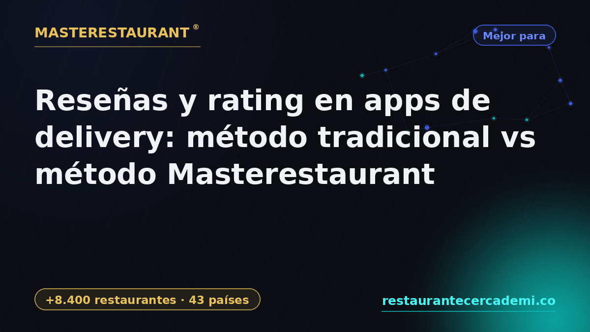 Reviews and rating on delivery apps: traditional method vs Masterestaurant method — Masterestaurant