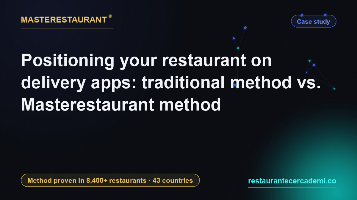 Positioning your restaurant on delivery apps: traditional method vs. Masterestaurant method — Masterestaurant
