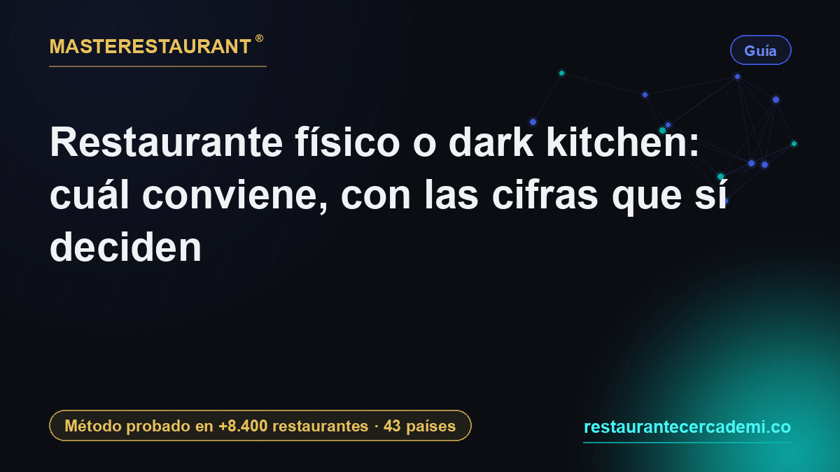 Physical restaurant or dark kitchen: which one suits you, with the numbers that actually decide — Masterestaurant