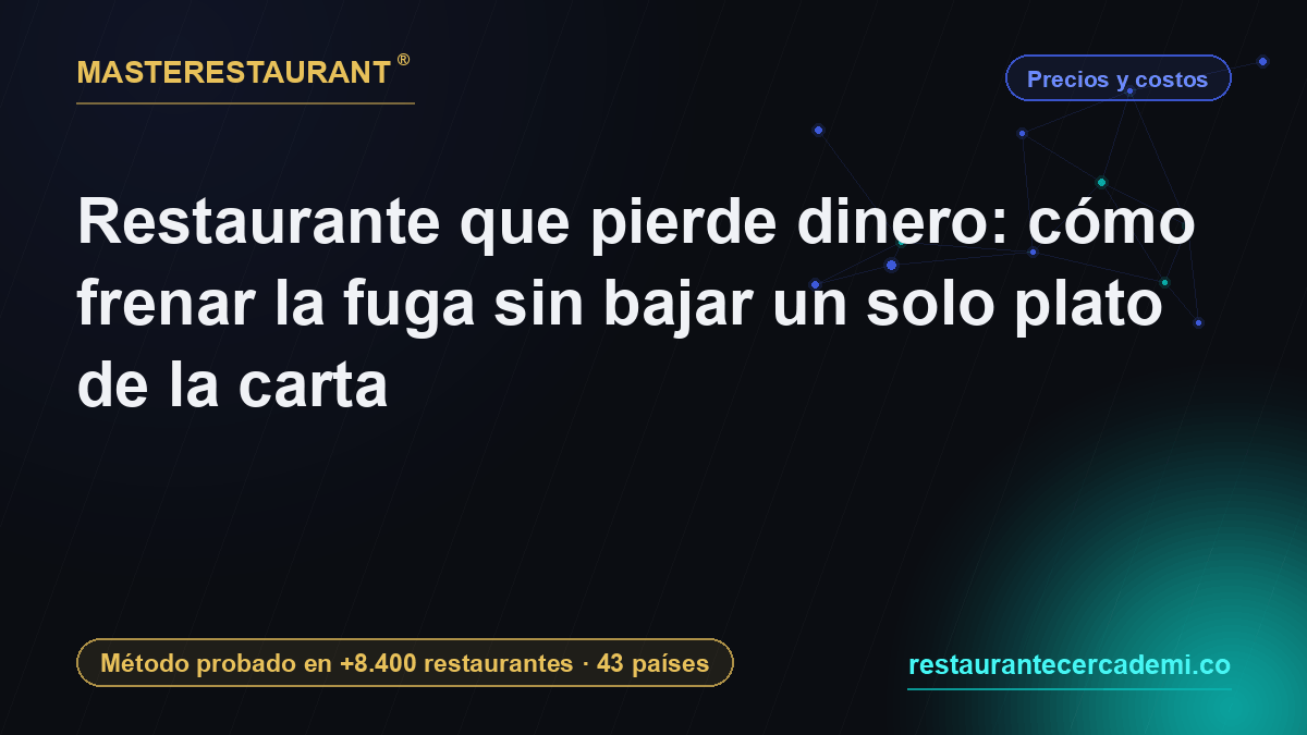 Restaurant losing money: how to stop the leak without cutting a single dish — Masterestaurant