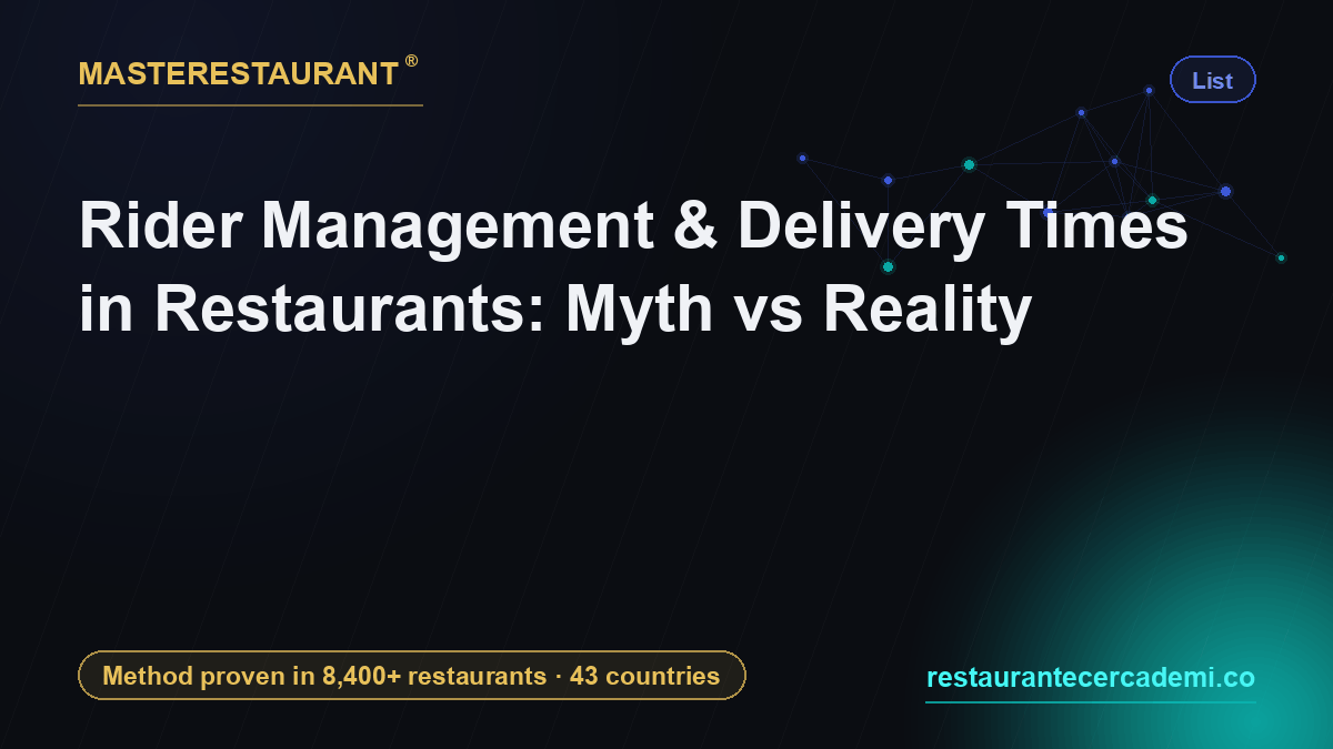 Rider Management & Delivery Times in Restaurants: Myth vs Reality — Masterestaurant