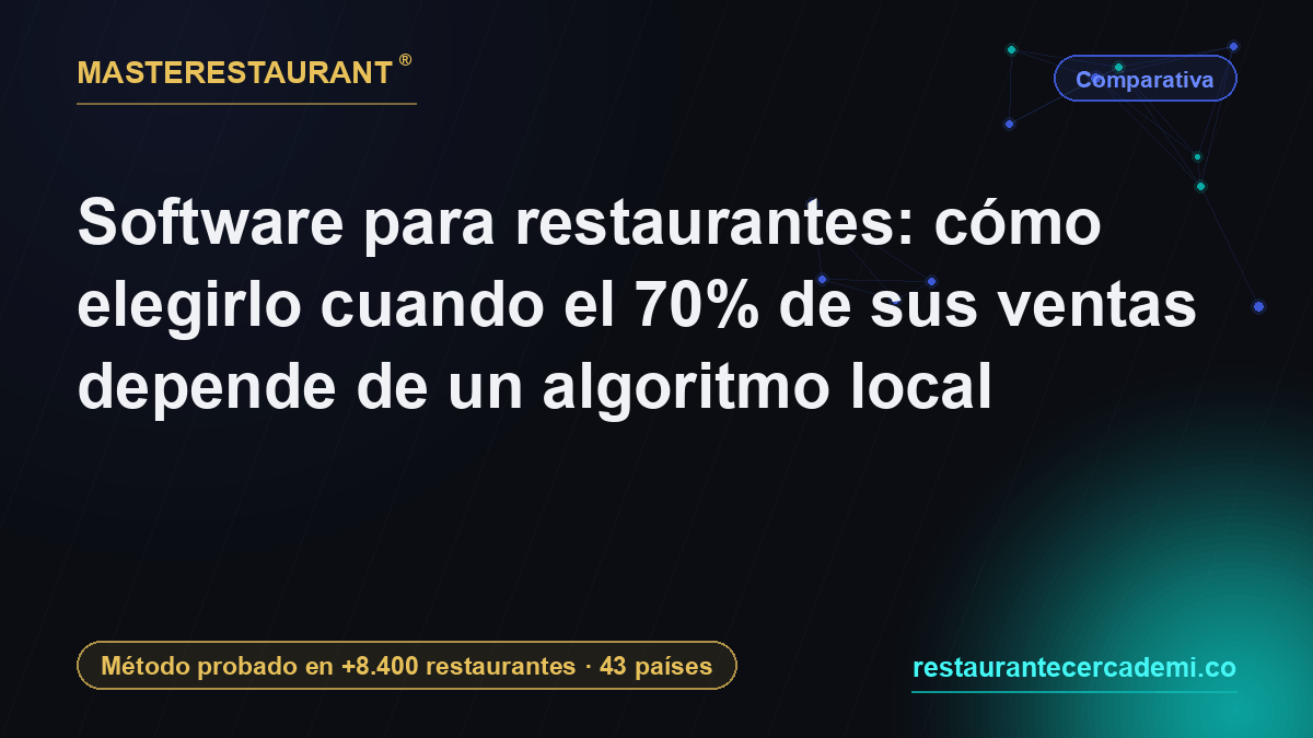 Software para restaurantes: cómo elegirlo cuando el 70% de sus ventas depende de un algoritmo local — Masterestaurant
