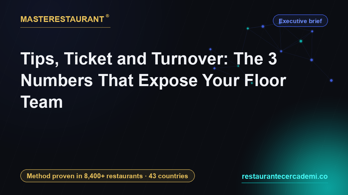 Tips, Ticket and Turnover: The 3 Numbers That Expose Your Floor Team — Masterestaurant
