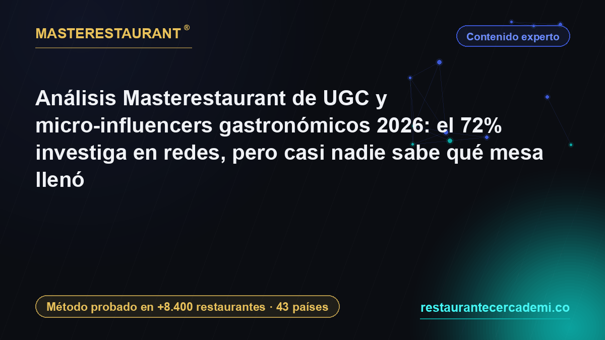 Masterestaurant Analysis of UGC and Food Micro-Influencers 2026: 72% research on social, almost nobody knows which table it filled — Masterestaurant