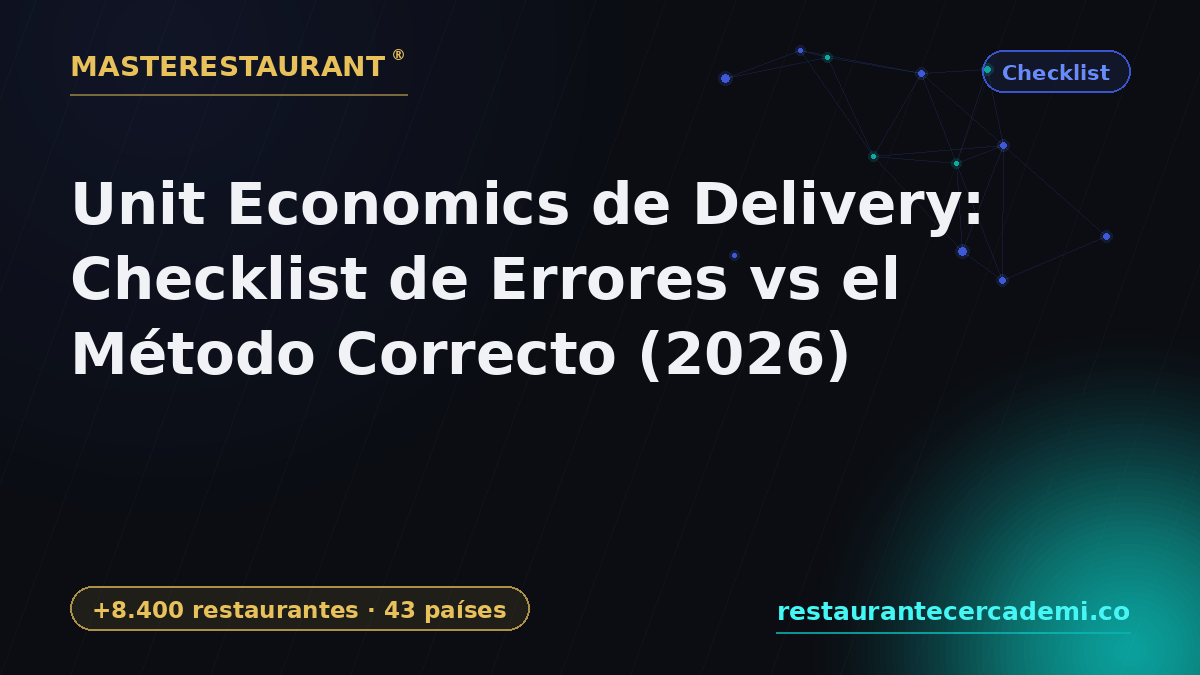 Delivery Unit Economics: The Mistake vs Correct Method Checklist (2026) — Masterestaurant