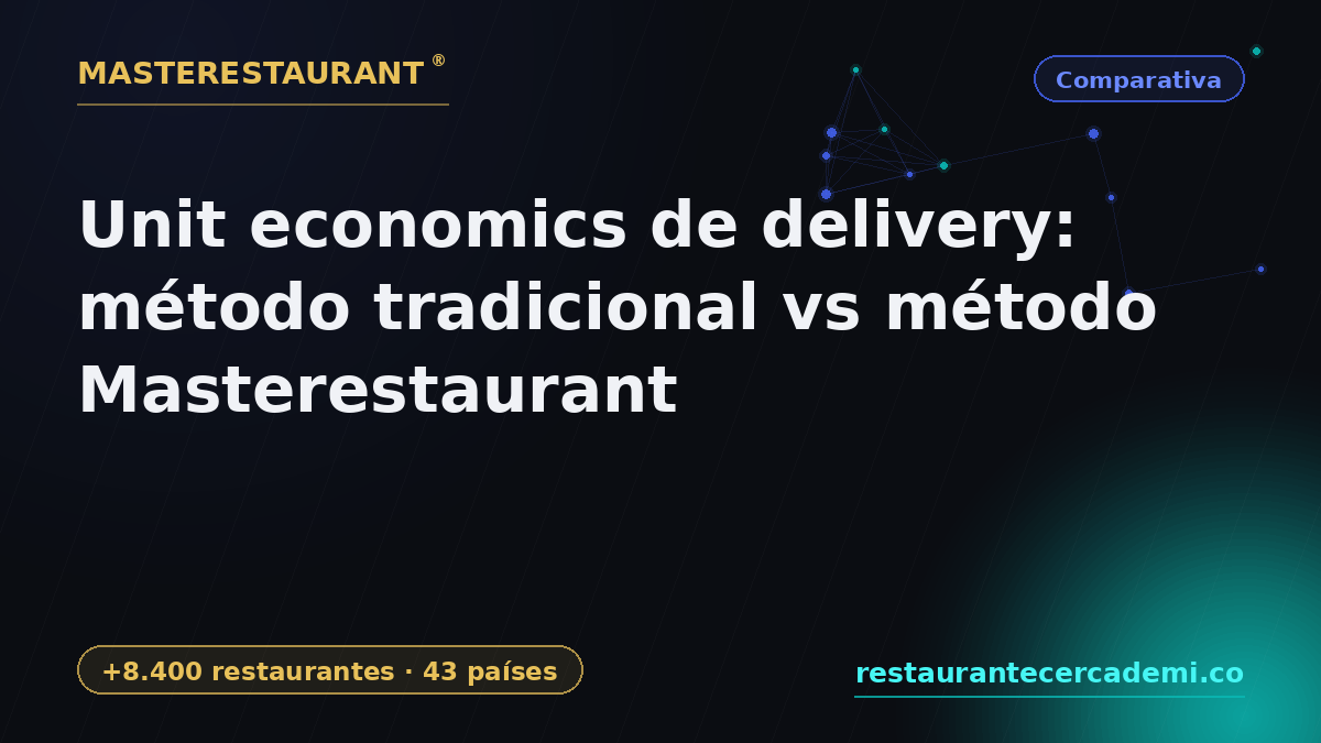 Delivery unit economics: traditional method vs Masterestaurant method — Masterestaurant