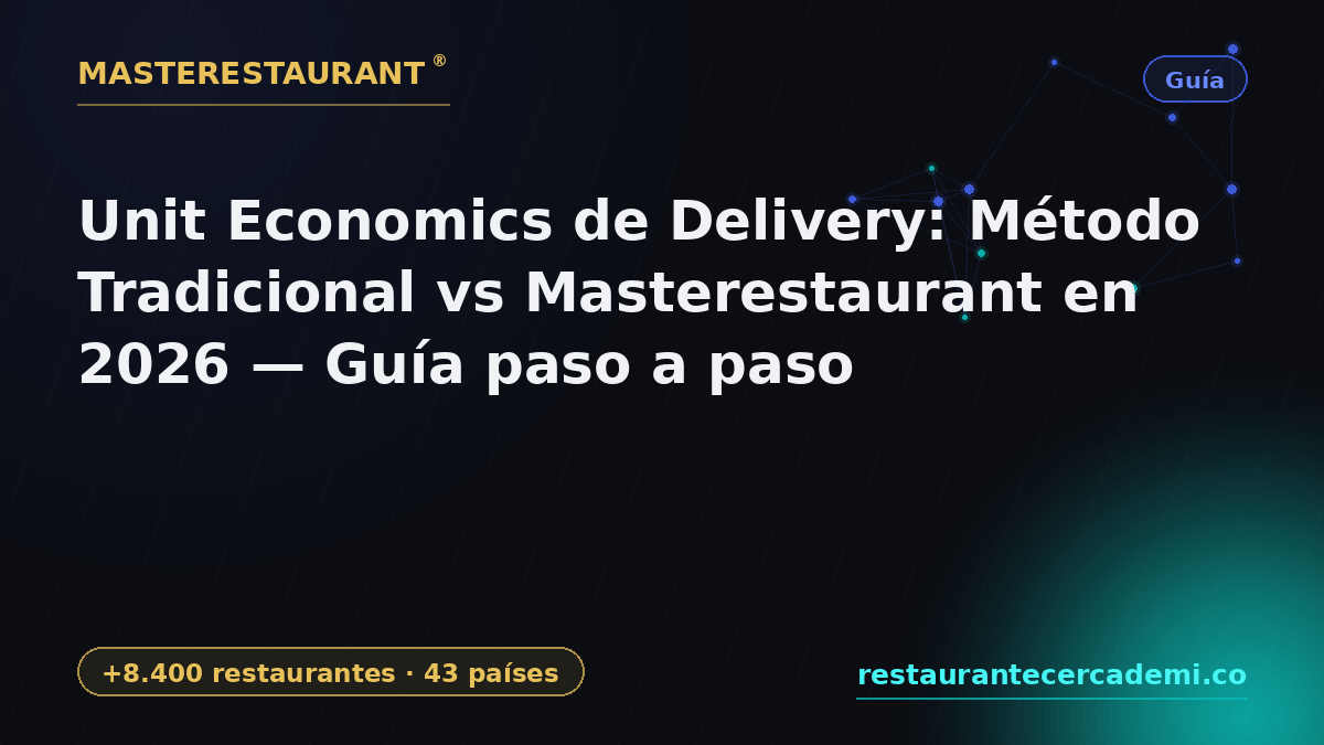 Delivery unit economics: traditional method vs Masterestaurant method — Step-by-step guide — Masterestaurant