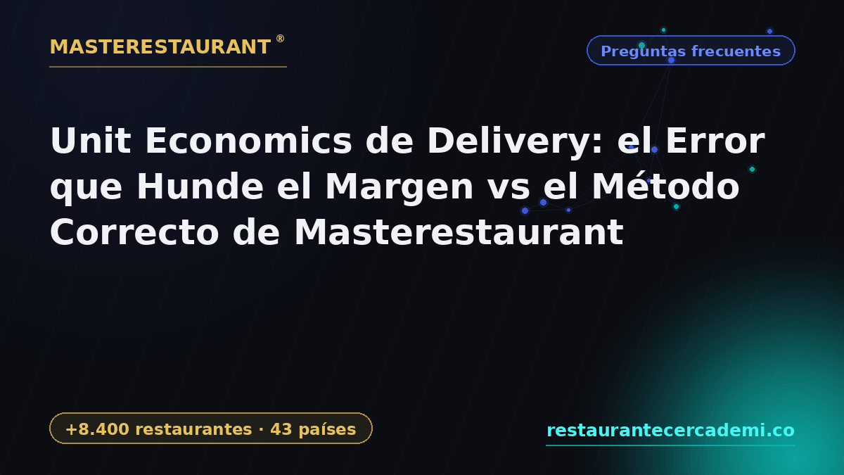 Delivery Unit Economics: the Mistake That Sinks Your Margin vs Masterestaurant's Correct Method — Masterestaurant