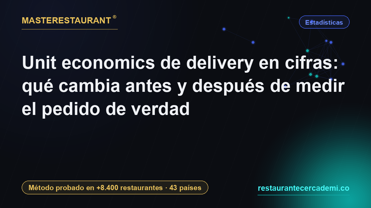 Unit economics de delivery en cifras: qué cambia antes y después de medir el pedido de verdad — Masterestaurant